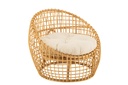 Chaise Lise+Coussin 1 Personne Rotin/Textile