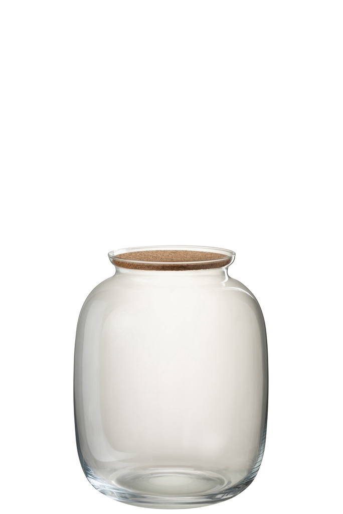 Pot Roxy Décoratif Verre/Liège Transparent