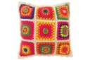 Coussin crocheté en mélange coton/polyester