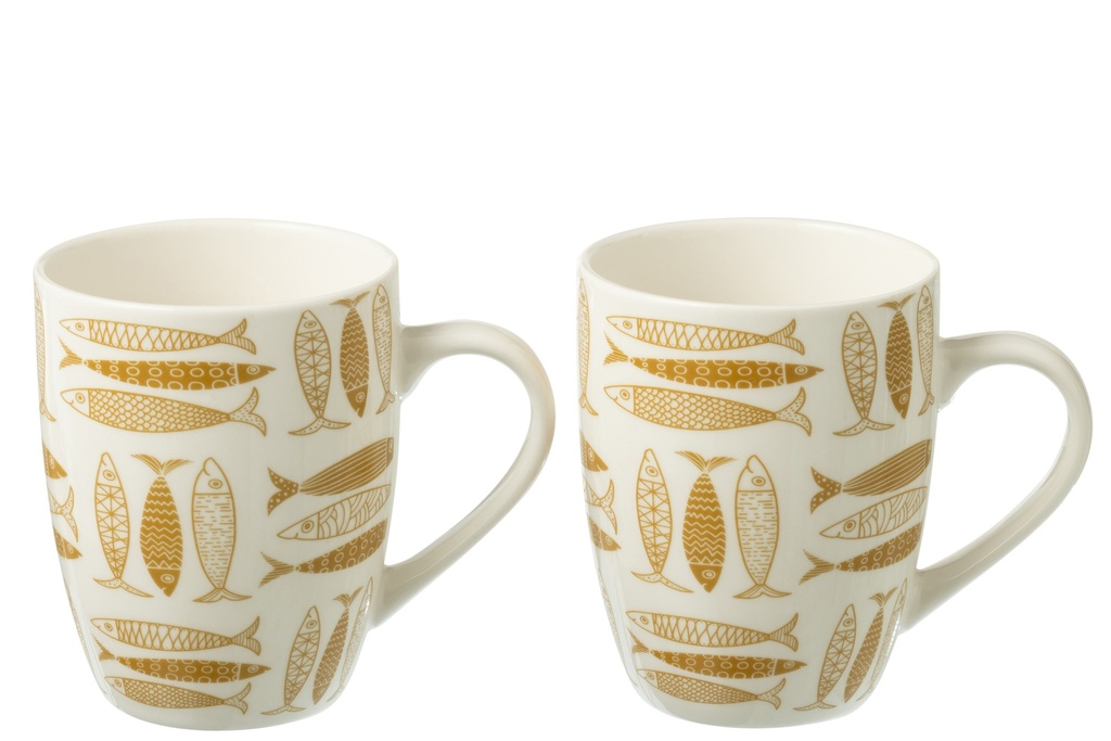 Box Of 2 Mug Fish