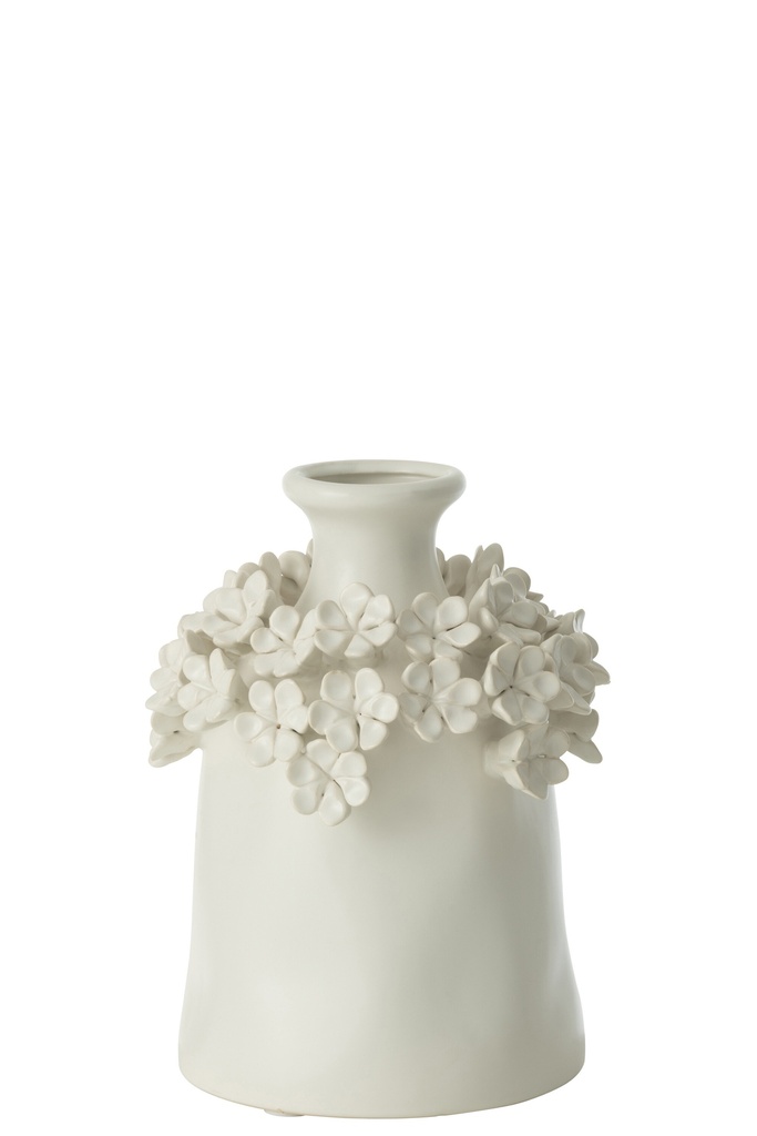 Vase Fleur de Yucca Céramique Blanc
