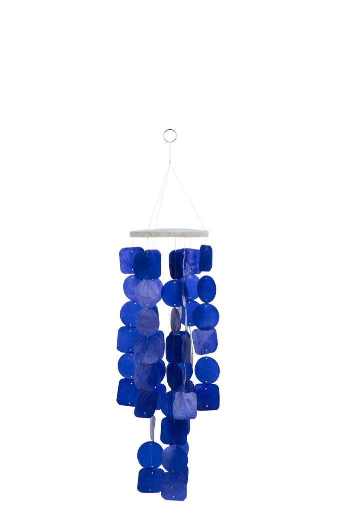 Carillon éolien Écaille Coquillage Bleu
