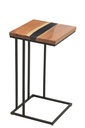 Table d'appoint carrée en bois d'acacia/résine