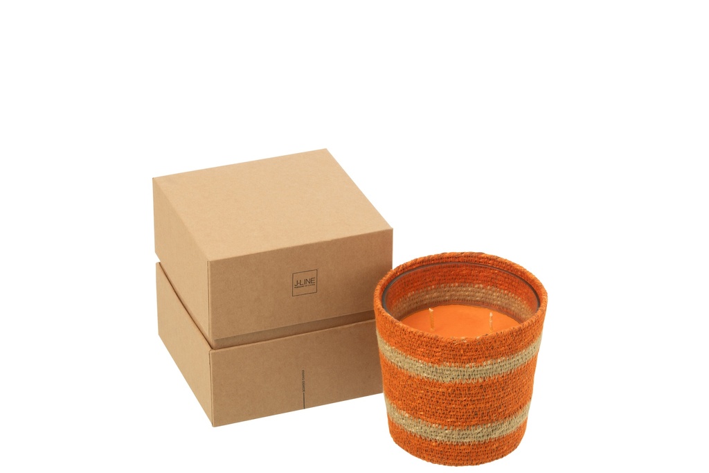 [50508] Scented Candle Basket Wax Orange