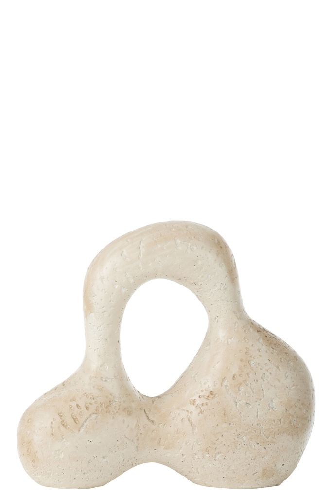 Figurine abstraite Olina Céramique Crème
