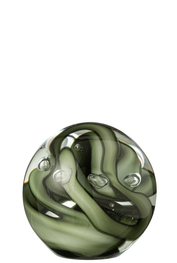 Presse-papier Tornado Rond Verre Transparent/Marron