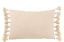 Coussin Pompon Coton Pêche Long