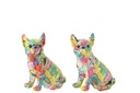 Bulldog Eyes Sitting Pop-Art Polyresin