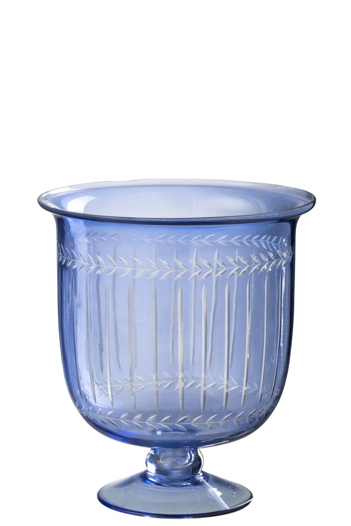 Ouragan/Vase Tarifa Verre Bleu