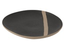 Assiette en céramique noire/taupe grande