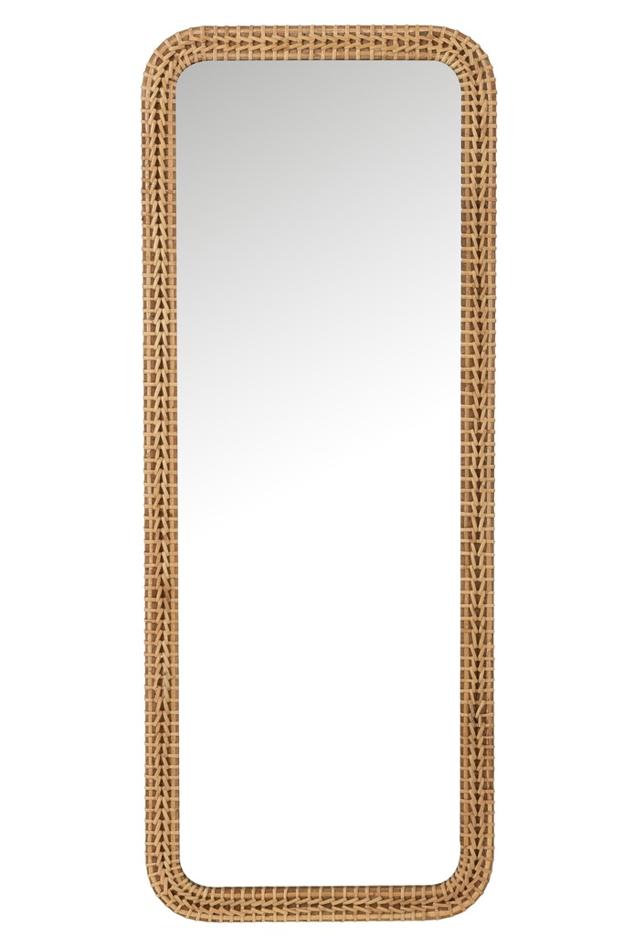 Miroir rectangulaire en bois de sapin/verre naturel
