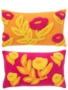 Cushion Rectangle Embroidery Flower Cotton