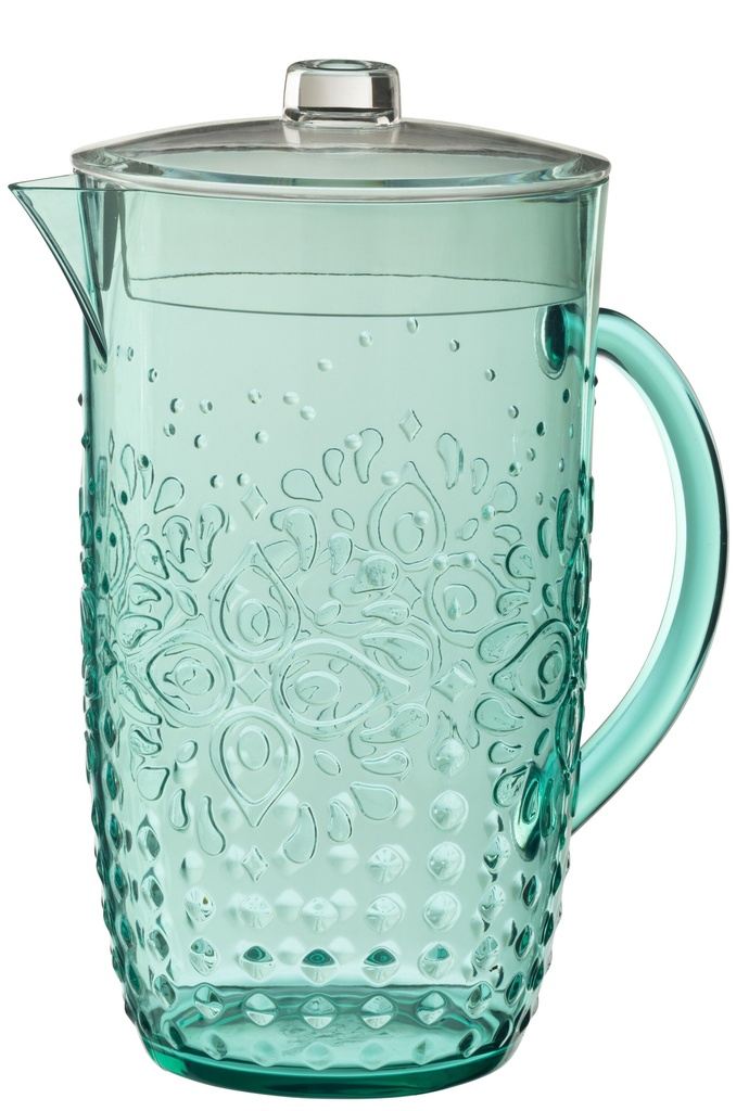 [54253] Pichet en plastique bleu aqua