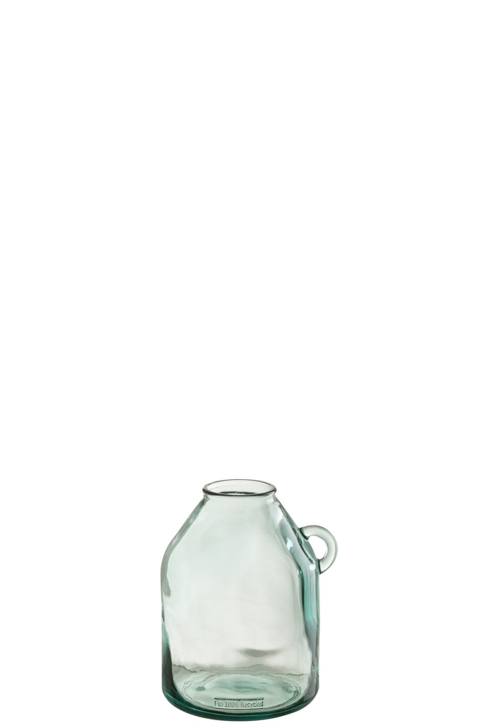Vase Handle Cylinder Recycled Glass