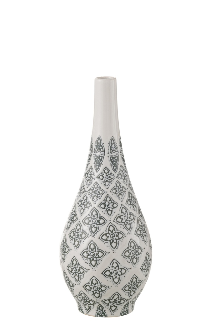 Vase Kousa Pear Porcelain Blue/White