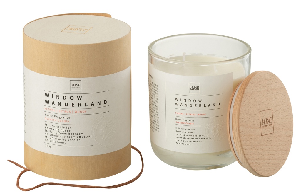 Bougie parfumée ronde pour fenêtre Wanderland