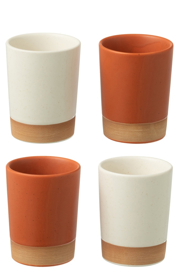 Coffret de 4 tasses en céramique