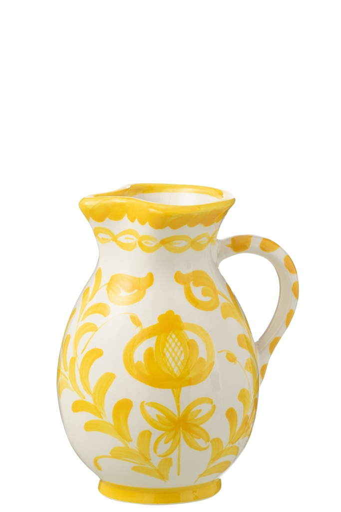 Pichet Granada Céramique Blanc/Jaune Moyen