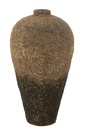 Vase Pot Antique Ciment Marron/Noir