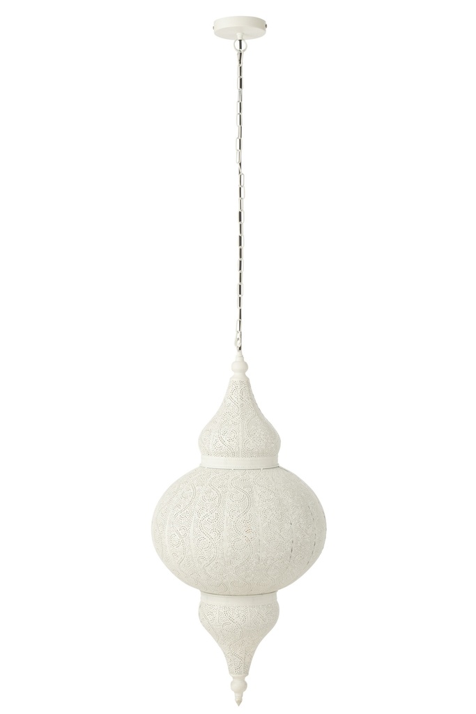 Lampe suspendue Bore Metal Blanc