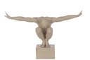 Sportif sur socle en marbre poly