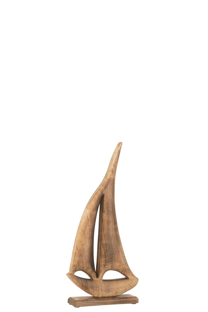 Bateau sur socle en bois de manguier