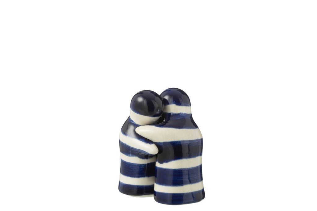 Salt&Pepper Granada Stripes Ceramic White/Cobalto
