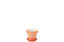 Flowerpot+Plate Granada Stripes Handmade/Handpainted Ceramic