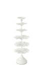 Bougeoir Arbre Métal Blanc