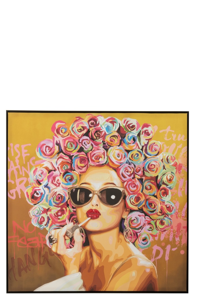 Wall Decoration Graffiti Woman Lipstick