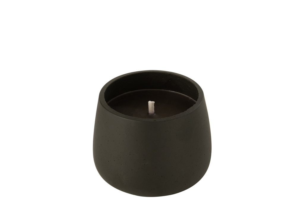 Bougie d'extérieur en ciment noir, petite taille