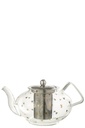 Teapot Heart Glass Transparent/Gold