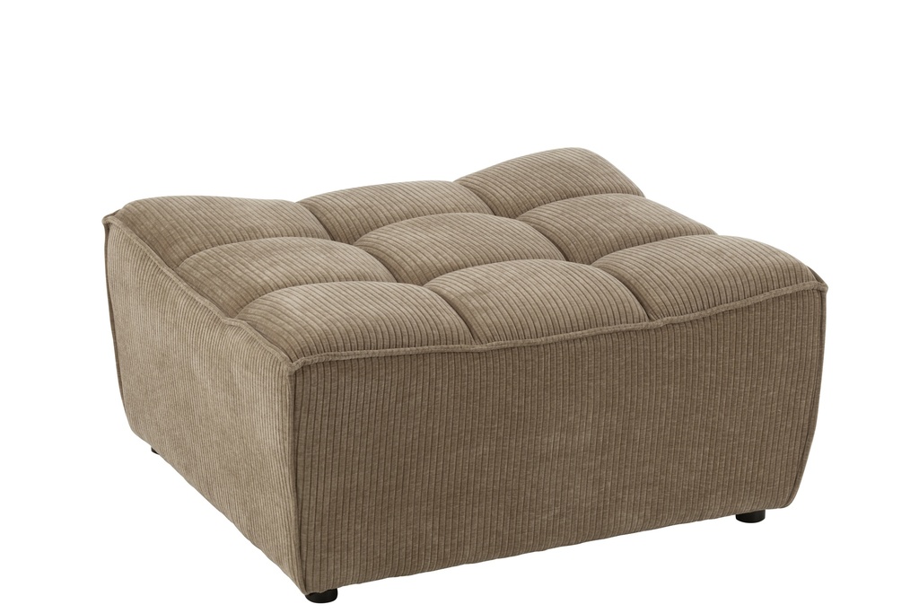 Ottoman Grid Bois de peuplier/Mousse foncé