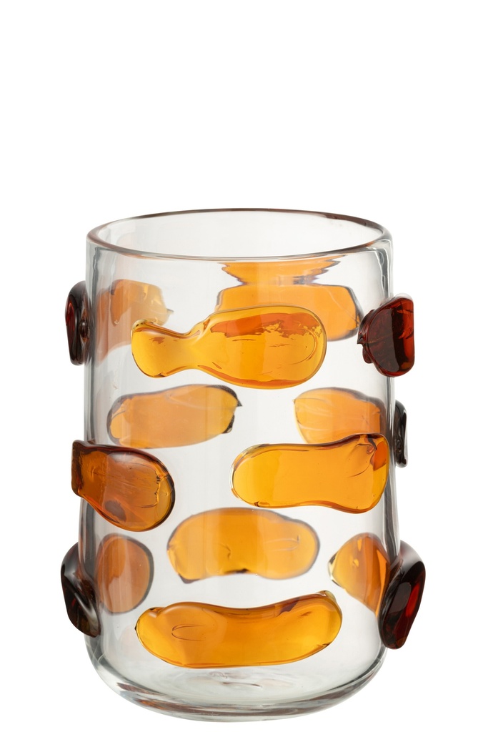 Vase Pebbles Verre Ambré/Transparent Petit