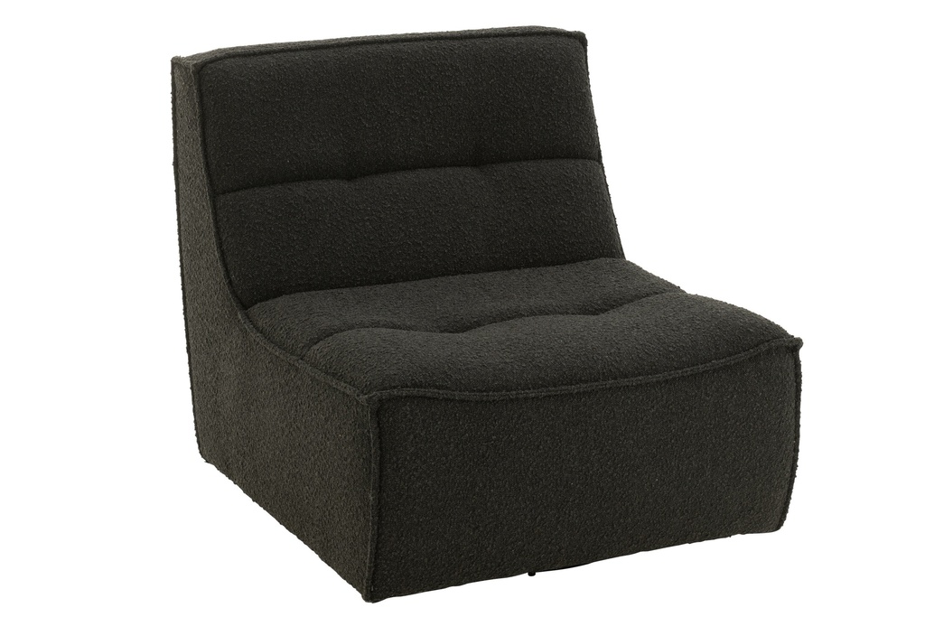 Armchair Swivel Square Foam Black