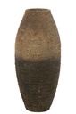 Vase antique en ciment marron/noir grand format