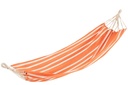 Hamac à rayures en coton/polyester orange/blanc