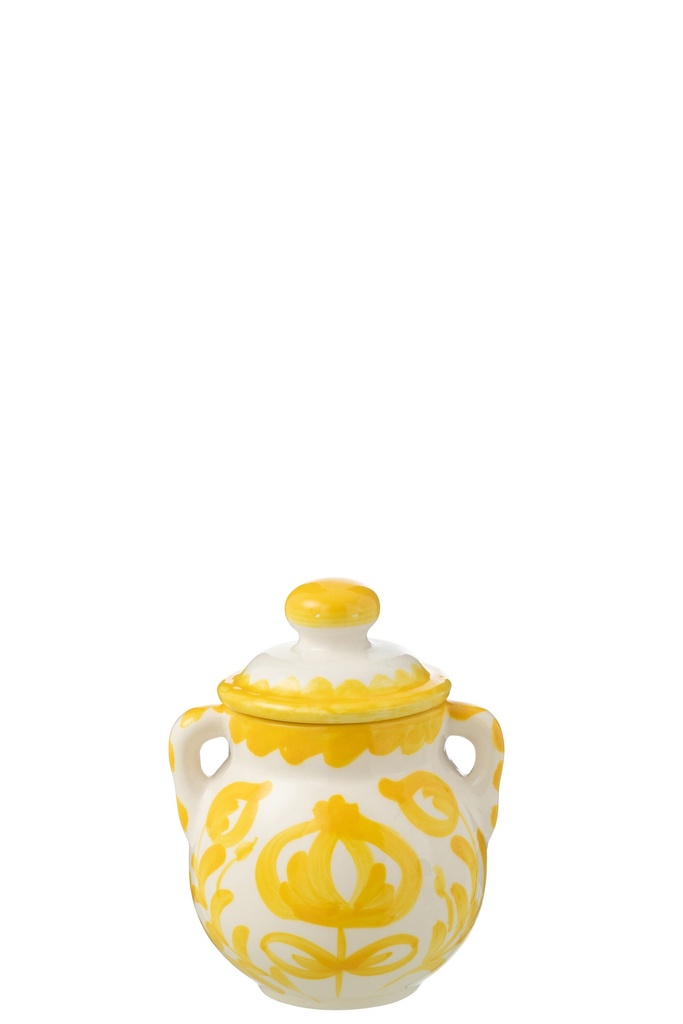 Pot Granada Céramique Blanc/Jaune