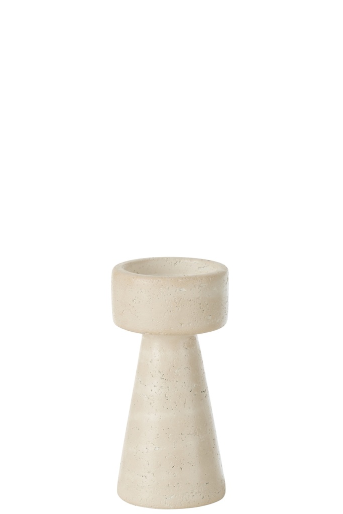 Candleholder Olina Cement Cream Medium
