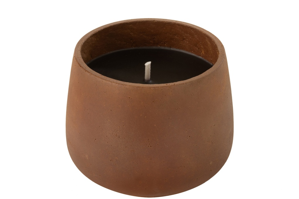 Bougie d'extérieur en ciment marron grande taille