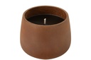 Bougie d'extérieur en ciment marron grande taille