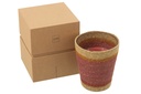Scented Candle Basket Wax Burgundy