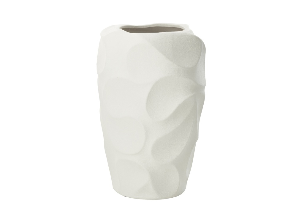 [53341] Vase Mirena Clay White Large