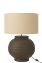 Lampe de table en terre cuite marron