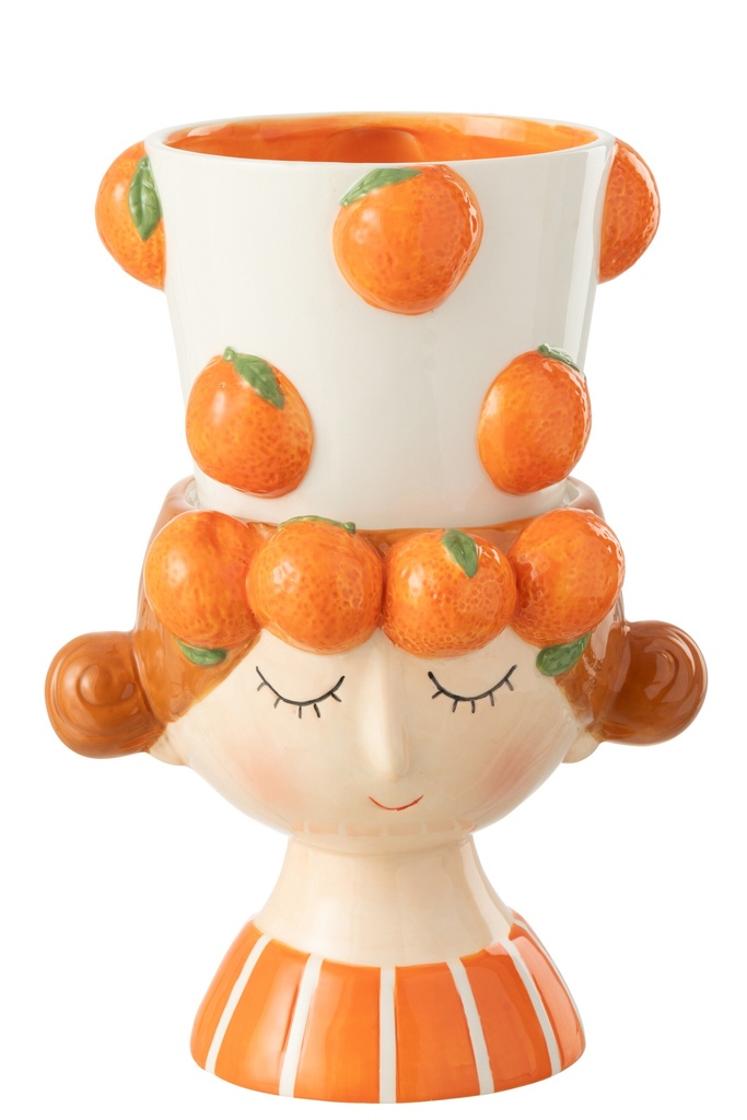 Pot de fleurs 2 parties Orange Girl
