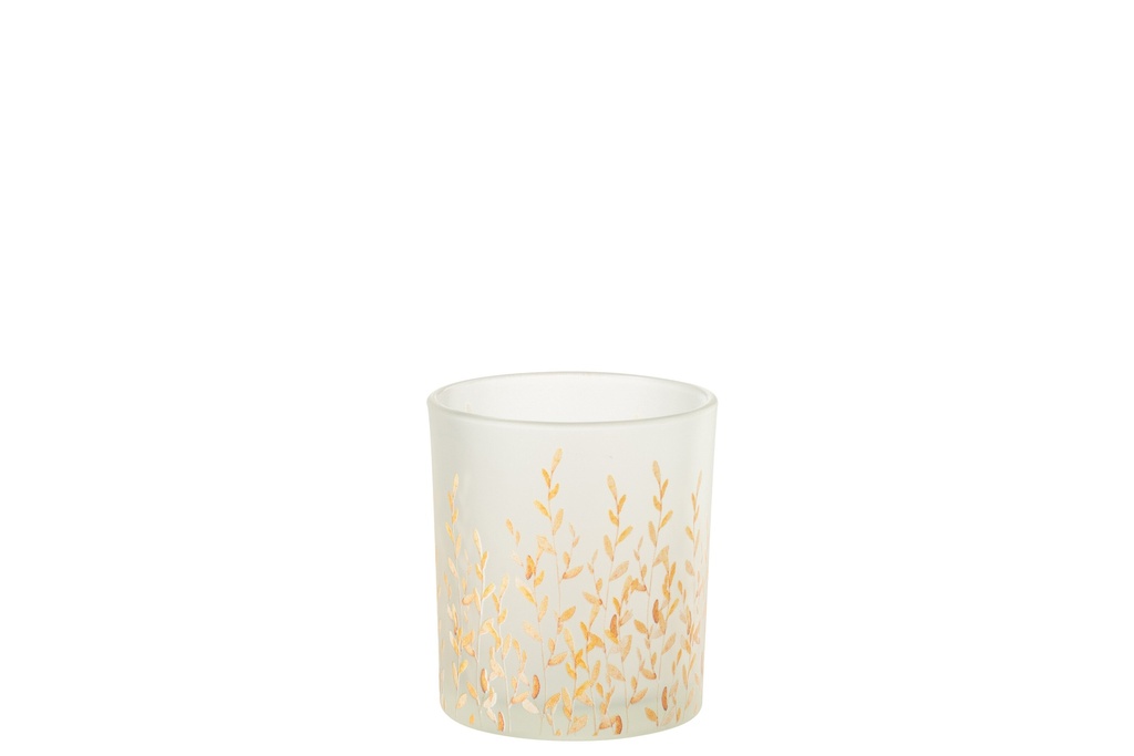 Photophore Sally en verre orange/transparent