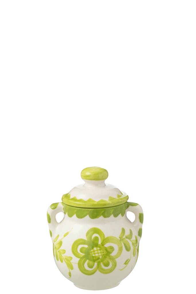 Pot Granada Céramique Blanc/Vert