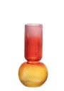 Vase Aurora Verre Rouge/Jaune Petit