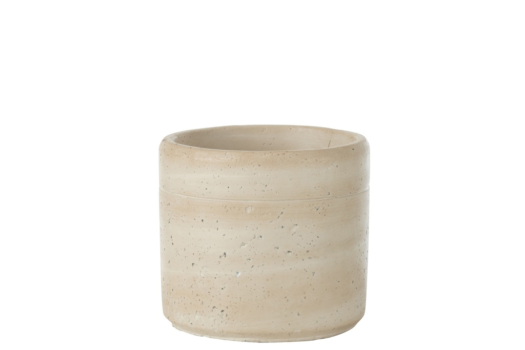 Flowerpot Olina Round Cement Cream
