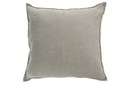 Coussin en lin délavé vert